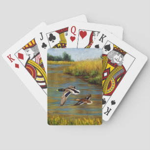 Jeu De Cartes Canards-Majards Survolant L'Étang