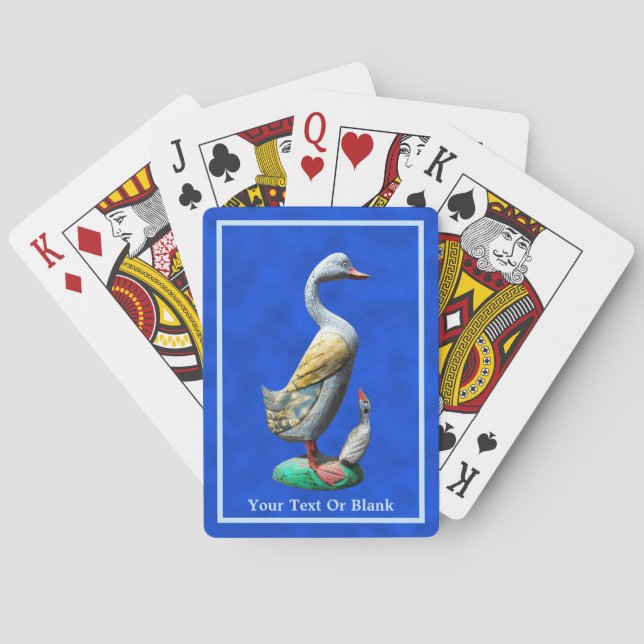 Jeu De Cartes Canards patinés en bois (dos)