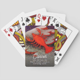 Jeu De Cartes Cancer le crabe signe zodiaque fête d'anniversaire