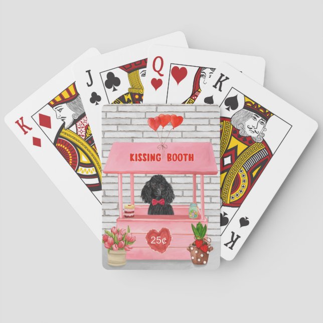Jeu De Cartes caniche Chien Valentine's Day Kissing Booth (dos)