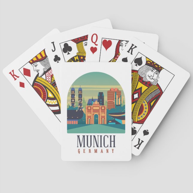 Jeu De Cartes Canvas Allemagne Munich (dos)