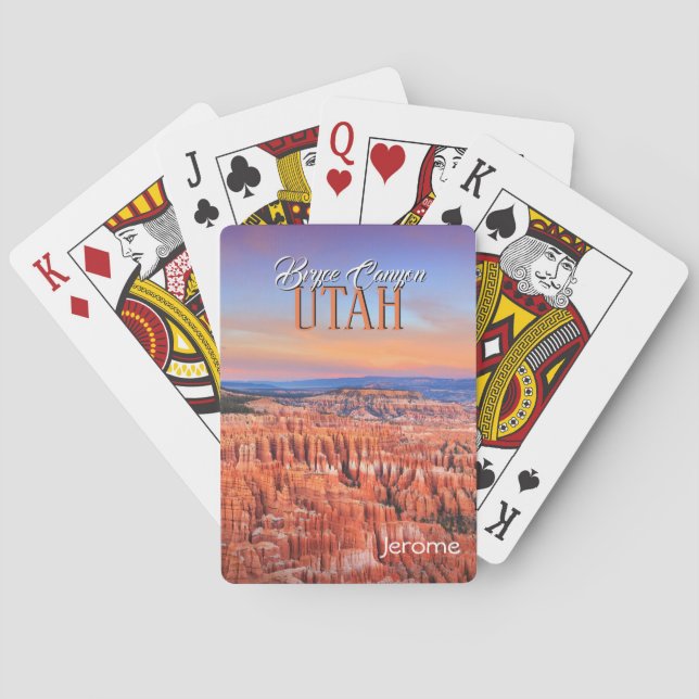 Jeu De Cartes Canyon Utah de Bryce (dos)