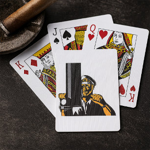 Jeu De Cartes Capitaine de sous-marin nautique utilisant un peri