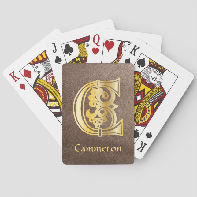 Jeu De Cartes Capitale décorative botanique médiévale C (dos)