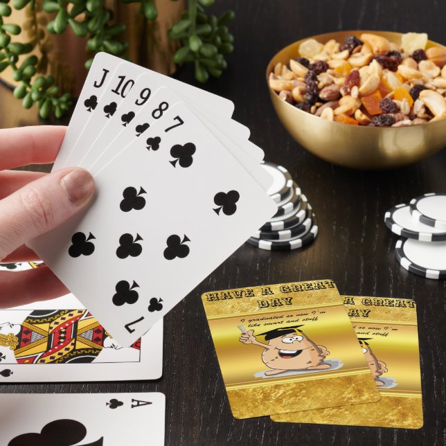Jeu De Cartes Caractère de pomme de terre avec diplôme (In Situ)