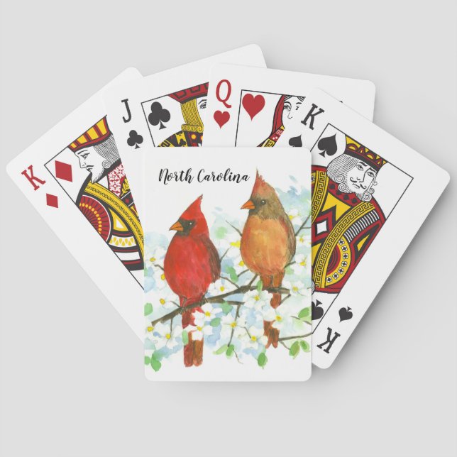 Jeu De Cartes Cardinaux du Nord Cardinaux Oiseaux de Caroline du (dos)