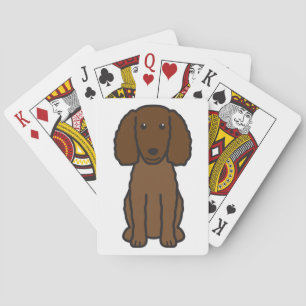 Jeu De Cartes Caricature américaine de chien espagnol à l'eau