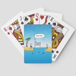 Jeu De Cartes Caricature amusante de Shark Volleyball