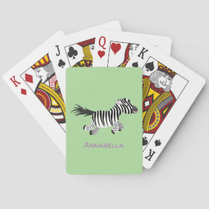 Jeu De Cartes Caricature amusante de zèbre