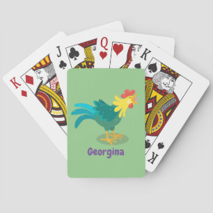 Jeu De Cartes Caricature amusante du coq à rames