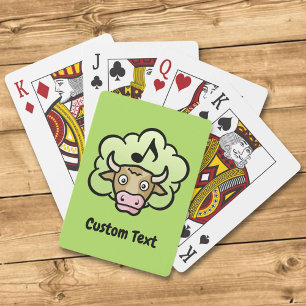 Jeu De Cartes Caricature au méthane de vache Jouer aux cartes