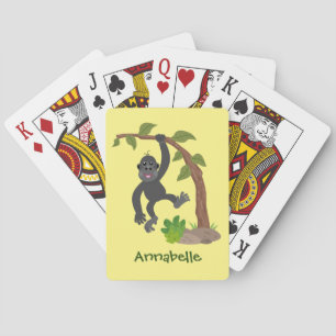 Jeu De Cartes Caricature de bébé gorille joyeux