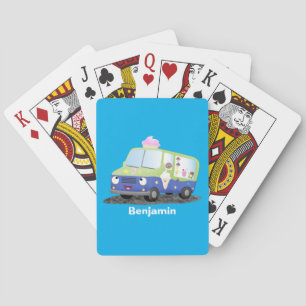 Jeu De Cartes Caricature de camion de glace joli