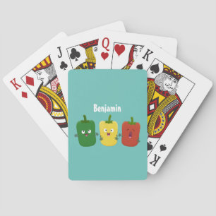 Jeu De Cartes Caricature de chant trio capsicum poivre clair