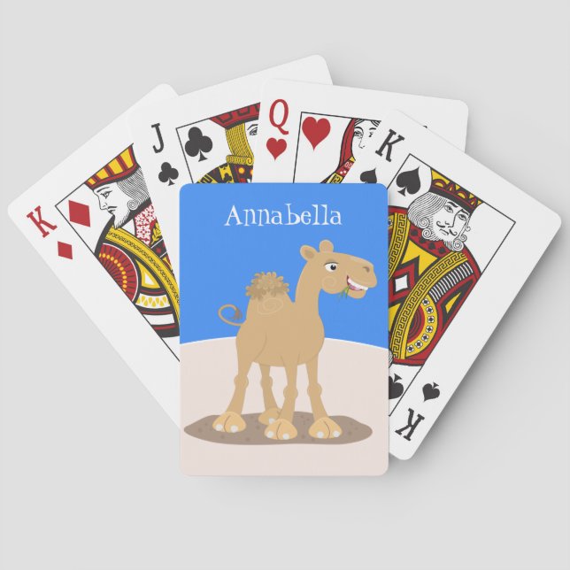 Jeu De Cartes Caricature de dromadaire joyeux et souriant (dos)