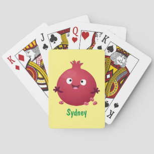 Jeu De Cartes Caricature de fruits à la grenade joyeux