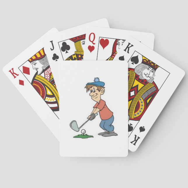 Jeu De Cartes Caricature de golf jouant aux cartes (dos)