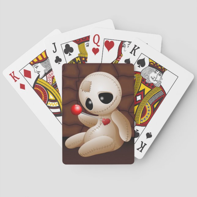 Jeu De Cartes Caricature de poupée vaudou en amour (dos)