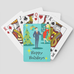 Jeu De Cartes Caricature de vacances Retro Couple Jouer Cartes
