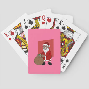 Jeu De Cartes Caricature du Père Noël noir