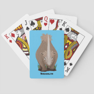 Jeu De Cartes Caricature en élasmère de rhinocéros laineux