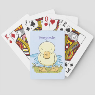 Jeu De Cartes Caricature jaune mignon pour canard bébé