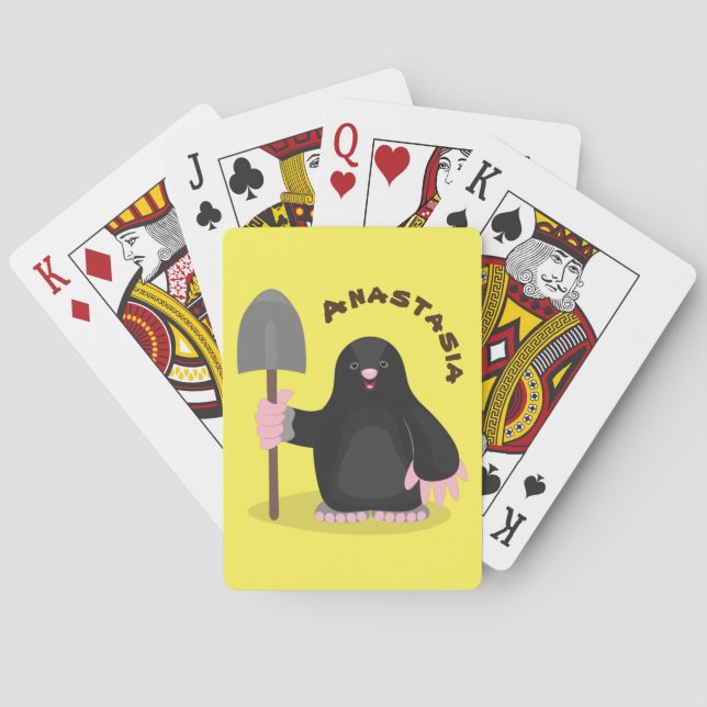 Jeu De Cartes Caricature mole joyeux (dos)