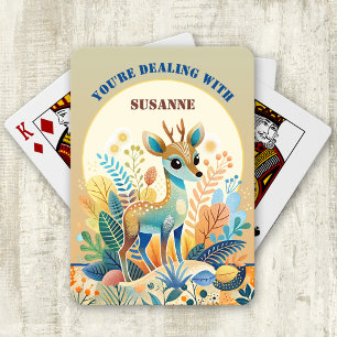 Jeu De Cartes Caricature pour enfants Deer Deer Jouer des cartes