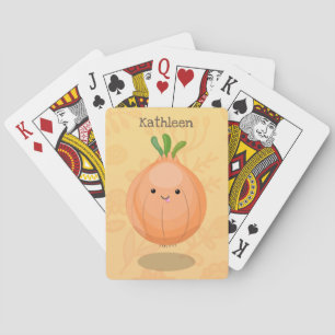 Jeu De Cartes Caricature vert oignon brun joli