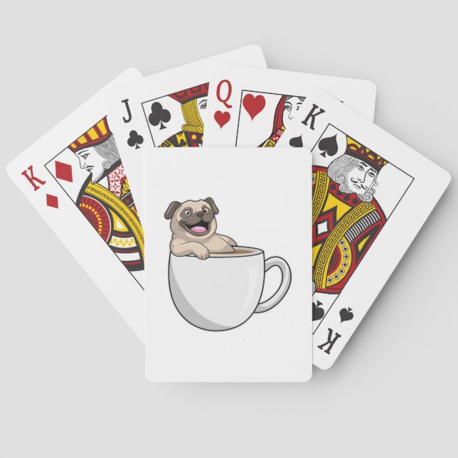 Jeu De Cartes Carlin avec la coupe du café (dos)