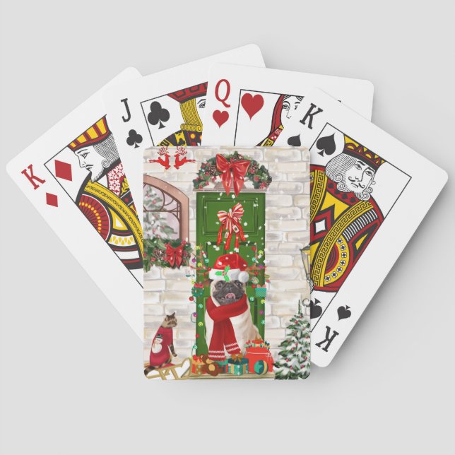 Jeu De Cartes Carlin Chien Noël (dos)