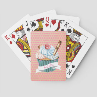 Jeu De Cartes Carnet spiral style rétro cupcake et poka dot
