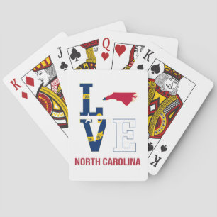 Jeu De Cartes Caroline du Nord USA State Love