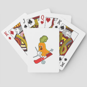 Jeu De Cartes Carotte en ski avec ski