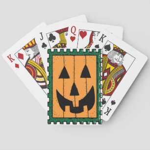 Jeu De Cartes Carré Orange Jack O' Lantern Halloween