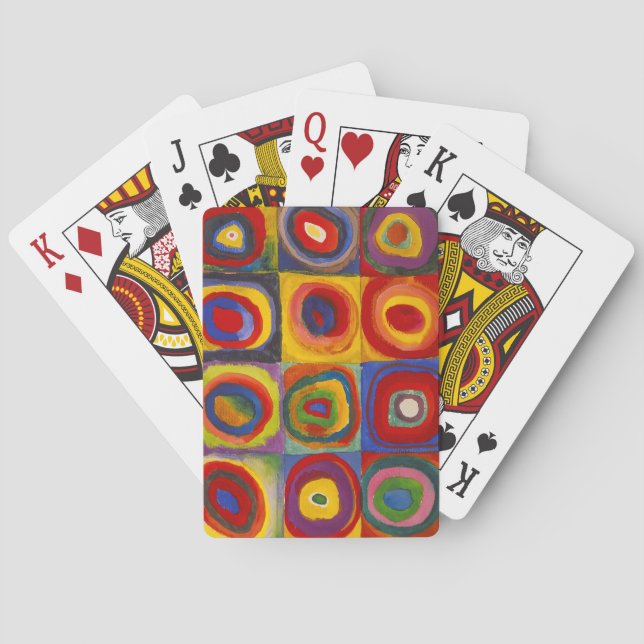 Jeu De Cartes Carré w Cercles concentrés 2 | Kandinsky | (dos)