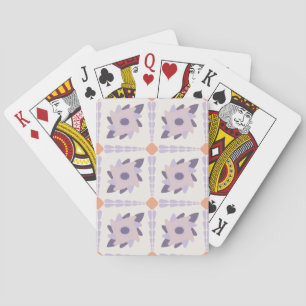 Jeu De Cartes Carreau décoratif coloré pastel violet