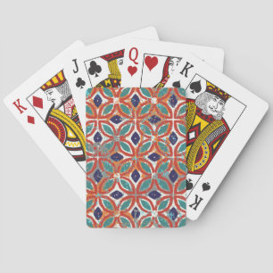Jeu De Cartes Carreaux géométriques : arrière - plan ethnique vi