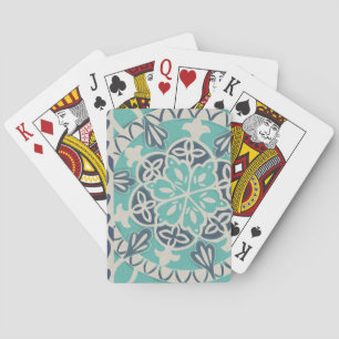 Jeu De Cartes Carrelage Batik Bleu I