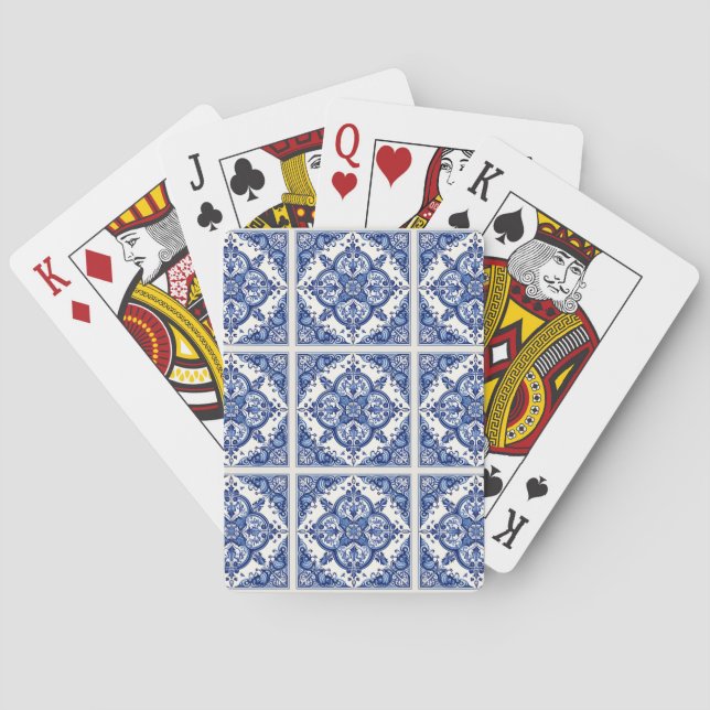 Jeu De Cartes Carrelage méditerranéen, Portugais, Azulejo, Majol (dos)
