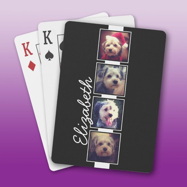 Jeu De Cartes Carrés de collection photo noir et blanc Personnal (Custom Playing Cards)