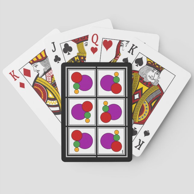 Jeu De Cartes Carrés et cercles Abstraits (dos)