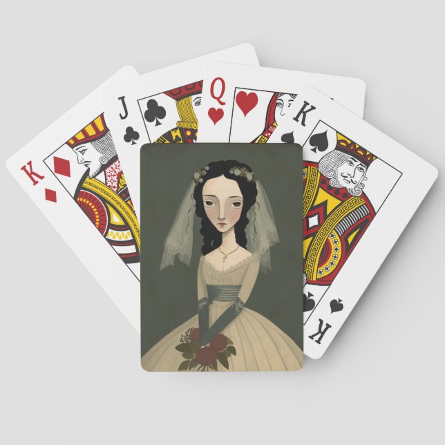 Jeu De Cartes Carte à jouer de la mariée sans sourire (dos)