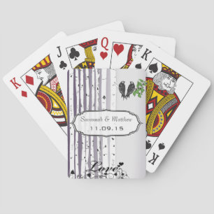 Jeu De Cartes Carte à jouer de mariage d'oiseaux d'amour de boul