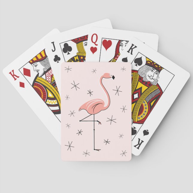 Jeu De Cartes Carte à jouer rose Flamant rose (dos)