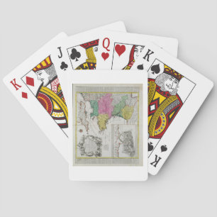 Jeu De Cartes Carte allemande montrant les attaques navales angl