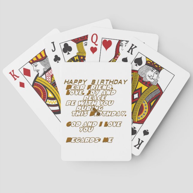 Jeu De Cartes Carte d'anniversaire pour un ami chrétien (dos)