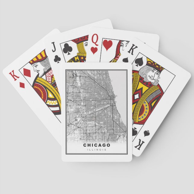 Jeu De Cartes Carte de Chicago (dos)