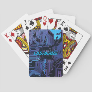 Jeu De Cartes Carte de circuit électronique bleu PCB personnalis