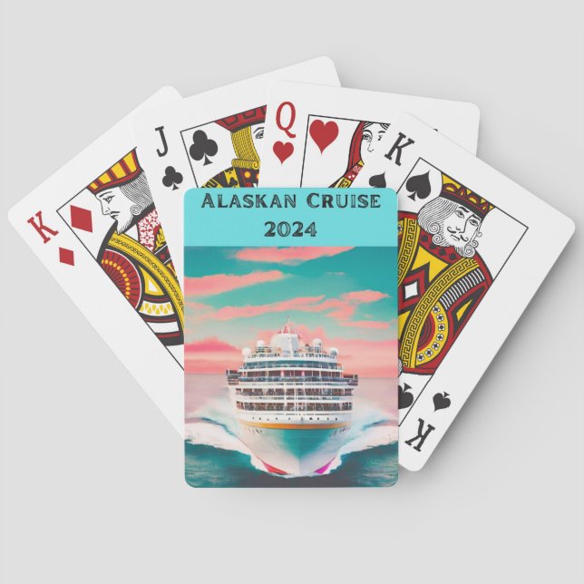Jeu De Cartes Carte de croisière en Alaska (dos)